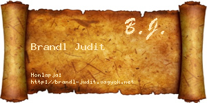 Brandl Judit névjegykártya